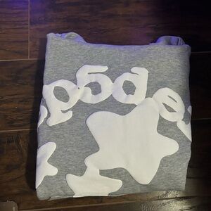 Sp5der hoodie beluga gray size small